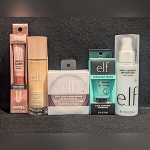 New elf Cosmetics Halo Glow 01 Fair Pink Setting Powder Blush Wand + Dewy Primer